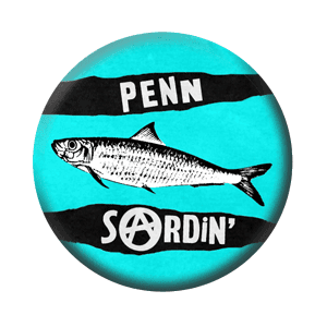 Badge 37 mm – Penn Sardin’ – Classic bleu clair