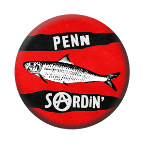 Badge 37 mm – Penn Sardin’ – Classic rouge