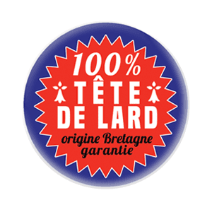 Badge 37 mm – 100 % Tête de lard – Origine Bretagne garantie – Rouge
