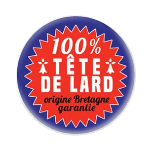 Badge 37 mm – 100 % Tête de lard – Origine Bretagne garantie – Rouge