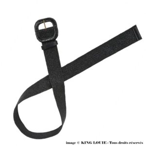 Ceinture King Louie RAFFIA noire