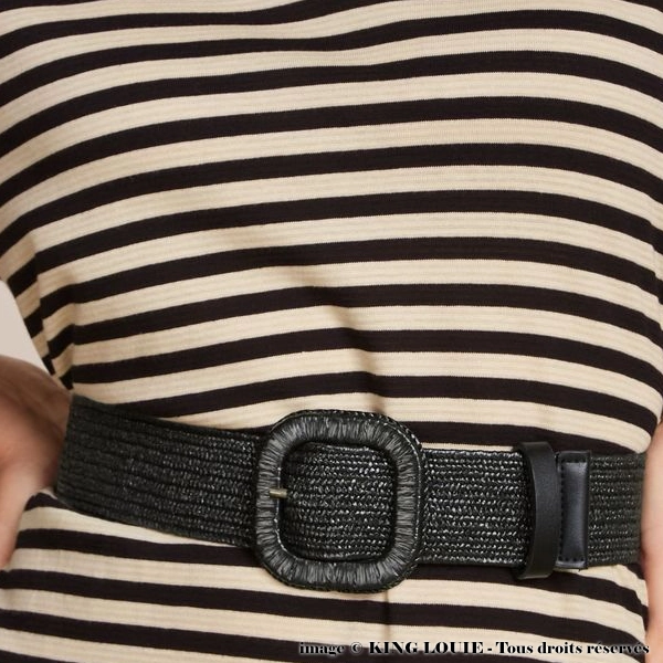 Ceinture King Louie RAFFIA noire – Image 2