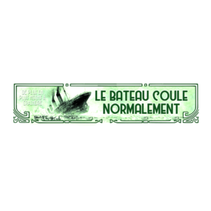 Autocollant 17x4 cm – Le bateau coule normalement