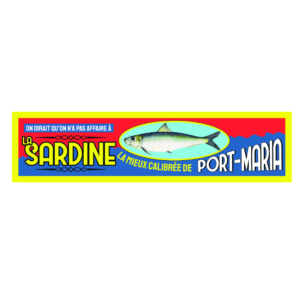 Autocollant 17x4 cm – On dirait qu’on a pas affaire à la sardine la mieux calibrée de Port-Maria