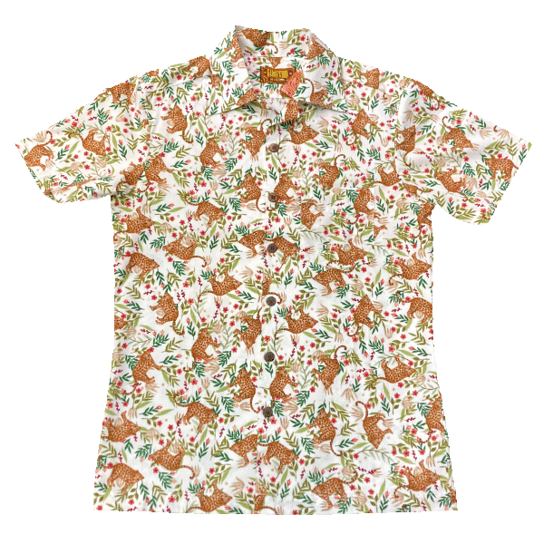 Chemisette coton CHENASKI – Leo in the Jungle White – Image 3