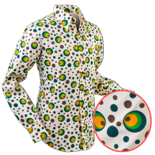Chemise coton CHENASKI DOTS & SPOTS Vert