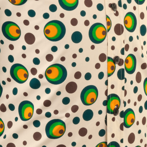 Chemise coton CHENASKI DOTS & SPOTS Vert – Image 3