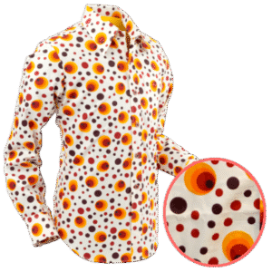 Chemise coton CHENASKI - DOTS & SPOTS Orange