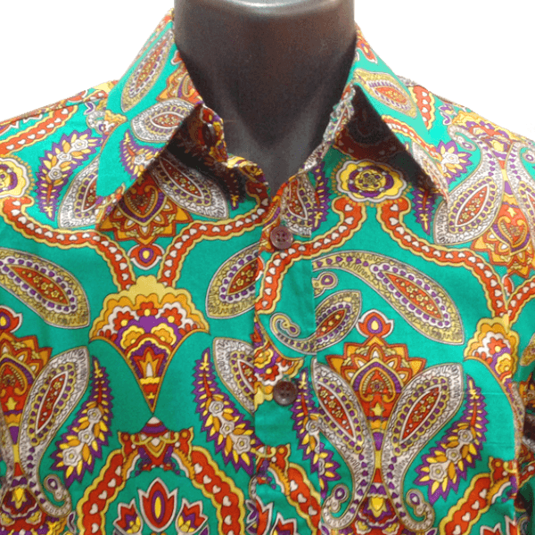 Chemise coton CHENASKI PAISLEY Classic vert - Pete Chenaski LIMITED XL – Image 2