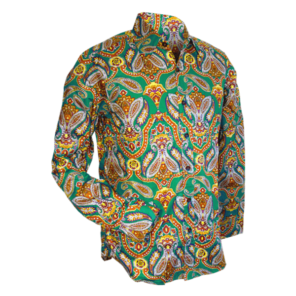 Chemise coton CHENASKI PAISLEY Classic vert - Pete Chenaski LIMITED XL – Image 3