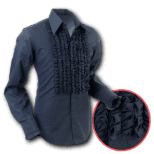 Chemise à jabot CHENASKI – DISCO Noir