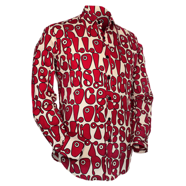 Chemise coton CHENASKI MOLOKO Crème/Rouge/Noir – Image 4