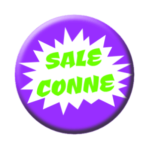 Badge 56 mm – Sale Conne - Purple Boom