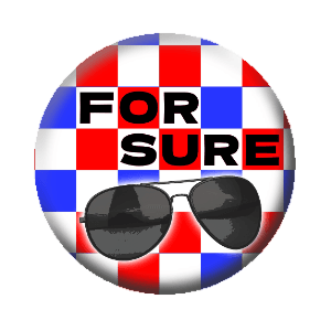 Badge 37 mm – For Sure - French Check