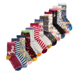 Boite-cadeau 12 paires de chaussettes WHITE STUFF Femme - Circus !