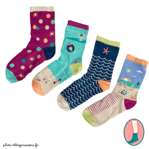 Coffret 4 paires de chaussettes WHITE STUFF femme - Bord de mer