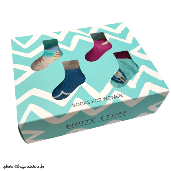 Coffret 4 paires de chaussettes WHITE STUFF femme - Bord de mer – Image 3