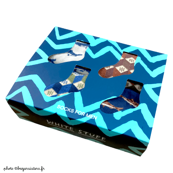 Coffret 4 paires de chaussettes WHITE STUFF homme - Fish pattern – Image 7
