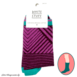 Chaussettes WHITE STUFF femme - Purple pattern