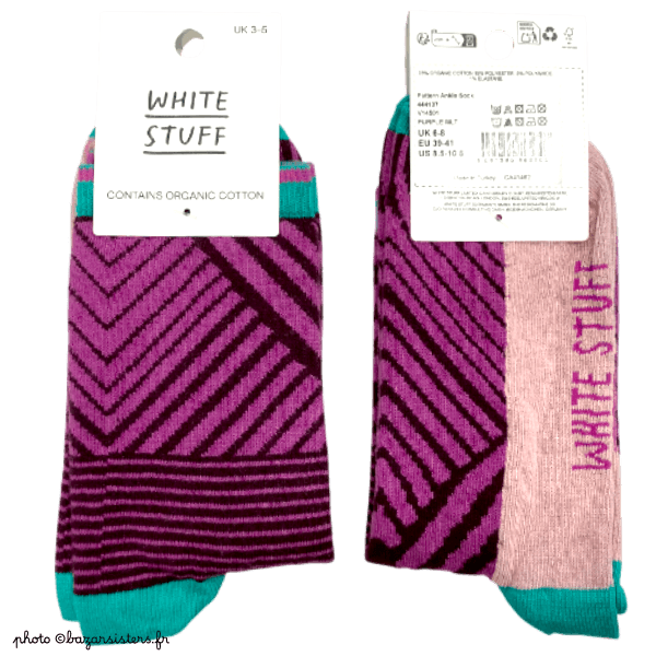 Chaussettes WHITE STUFF femme - Purple pattern – Image 2