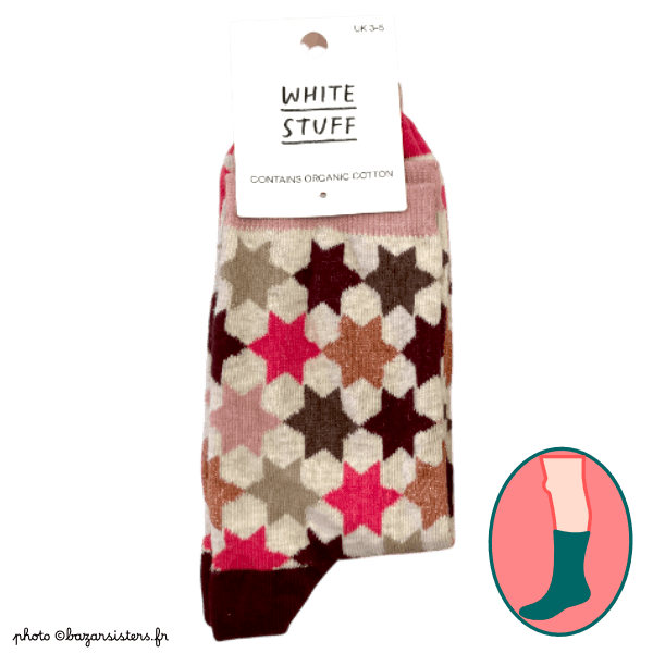 Chaussettes WHITE STUFF femme – Stars paillettes