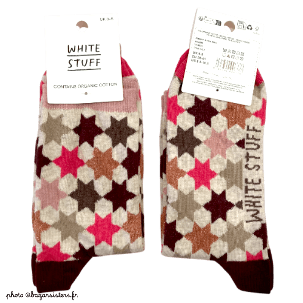 Chaussettes WHITE STUFF femme – Stars paillettes – Image 3