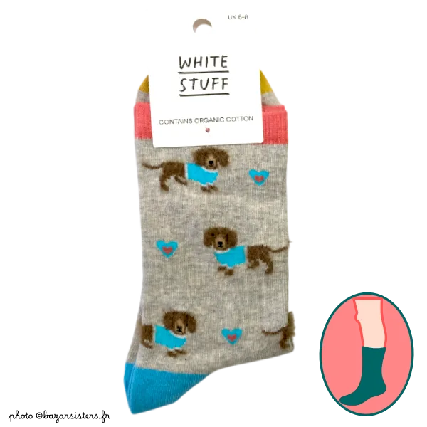 Chaussettes WHITE STUFF femme – Fluffy saucisse