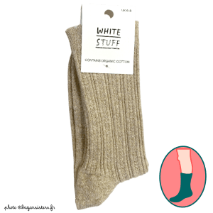 Chaussettes WHITE STUFF femme – Sparkle Sand/Gold