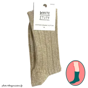Chaussettes WHITE STUFF femme – Sparkle Sand/Gold