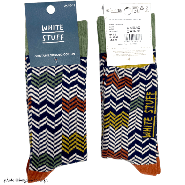 Chaussettes WHITE STUFF homme – Chevrons – Image 2