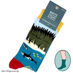 Chaussettes WHITE STUFF homme – Baleines et pingouins