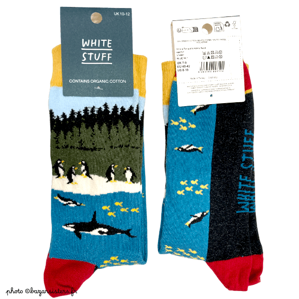 Chaussettes WHITE STUFF homme – Baleines et pingouins – Image 2
