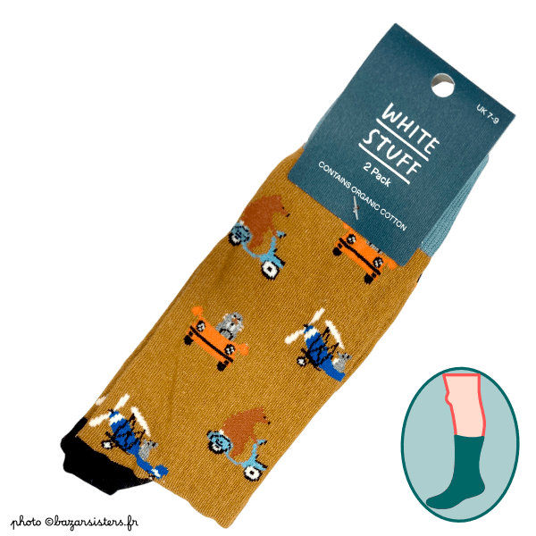 Chaussettes WHITE STUFF homme – Animals on-the-go !