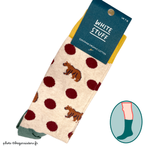Chaussettes WHITE STUFF homme – Pois et nounours