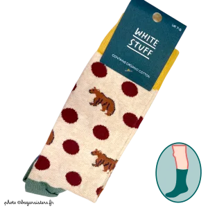 Chaussettes WHITE STUFF homme – Pois et nounours