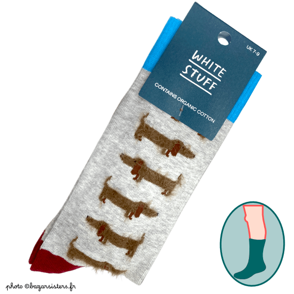 Chaussettes WHITE STUFF homme – Fluffy saucisse
