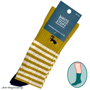 Chaussettes WHITE STUFF homme – Chiens saucisse brodé