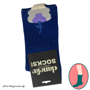 Chaussettes DANEFÆ Blue Fluffer - Taille unique 36-40