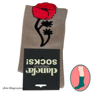 Chaussettes DANEFÆ Coquelicot beige - Taille unique 36-40