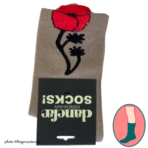 Chaussettes DANEFÆ Coquelicot beige - Taille unique 36-40