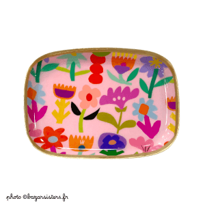 Petit plateau en émail - Colorful Flowers