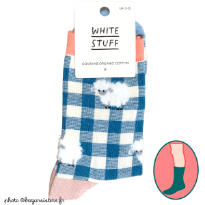 Chaussettes WHITE STUFF femme – Fluffy sheep Vichy