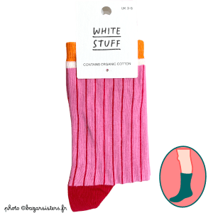 Chaussettes WHITE STUFF femme – POP Rib roses