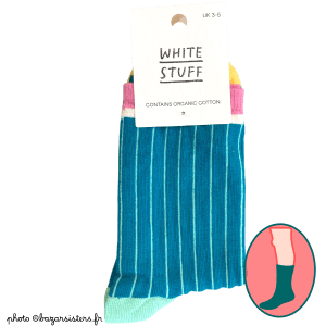 Chaussettes WHITE STUFF femme – POP Rib vert