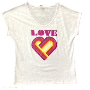 T-shirt MY HELLO JOY - LOVE - Blanc