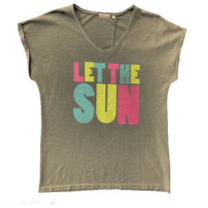 T-shirt MY HELLO JOY - LET THE SUN kaki