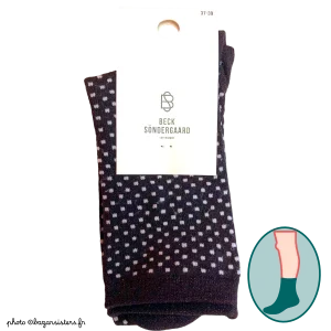 Chaussettes Becksöndergaard DINA small dots - Dark Brown