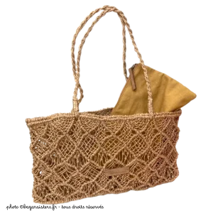 Cabas BIBA Metal Sonora - Coloris dorado