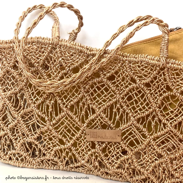 Cabas BIBA Metal Sonora - Coloris dorado – Image 3