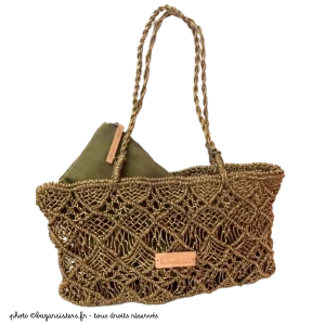 Cabas BIBA Metal Sonora - Coloris bronze